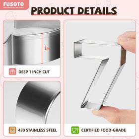 FUSOTO fondant decorating cutters for precise number designs.