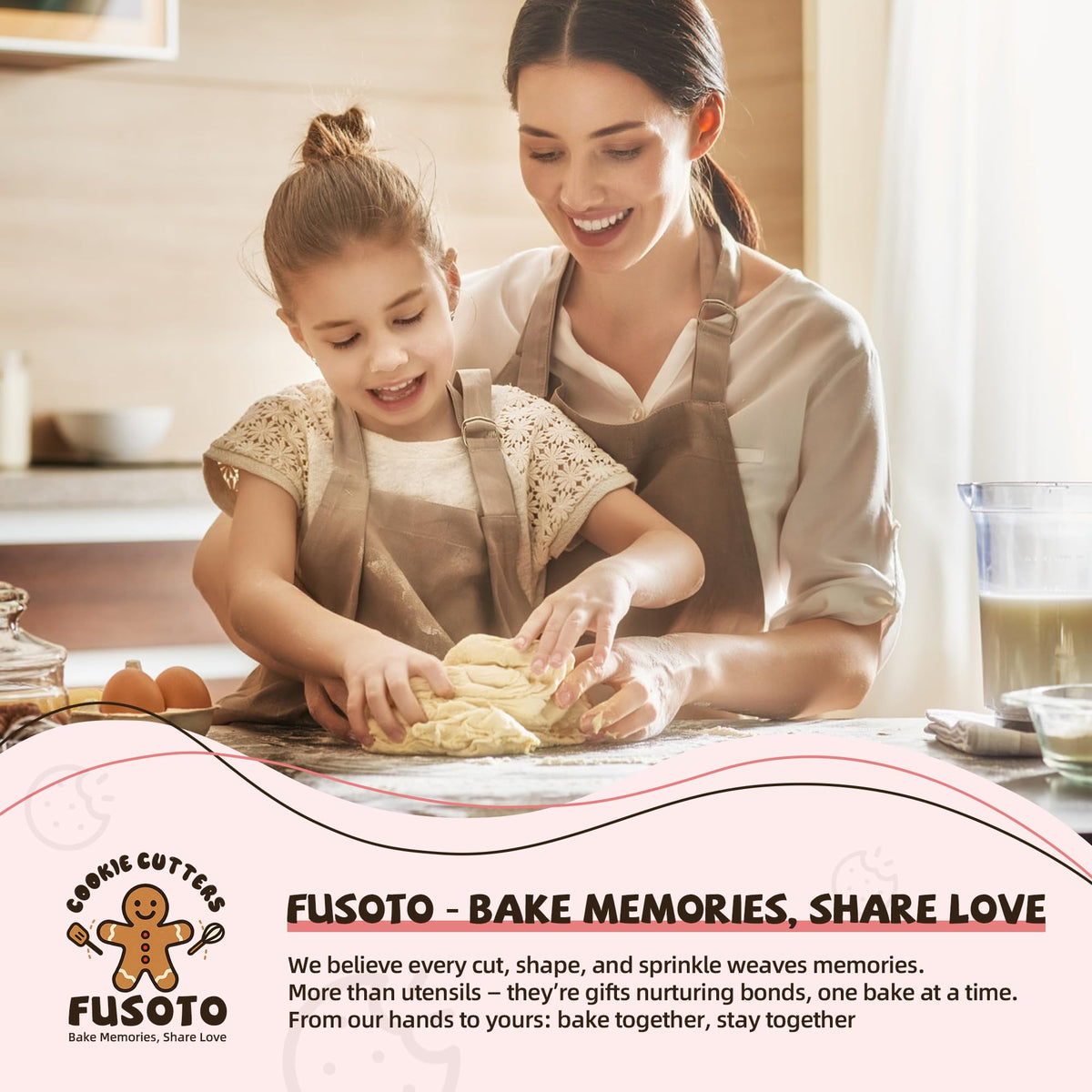 FUSOTO holiday and birthday cookie cutters for festive baking.