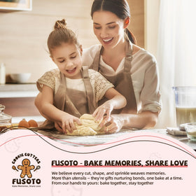 FUSOTO holiday and birthday cookie cutters for festive baking.