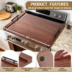 FUSOUBOTY stovetop cover with handles enables easy serving and transport
