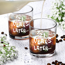 Futtumy 21 Years Later whiskey glass with gift box, ready for gifting.