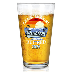 Futtumy retirement glass with 2026 engraving, a personalized keepsake for milestone celebration.