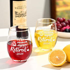 Futtumy sparkling retirement toast glass for daily use