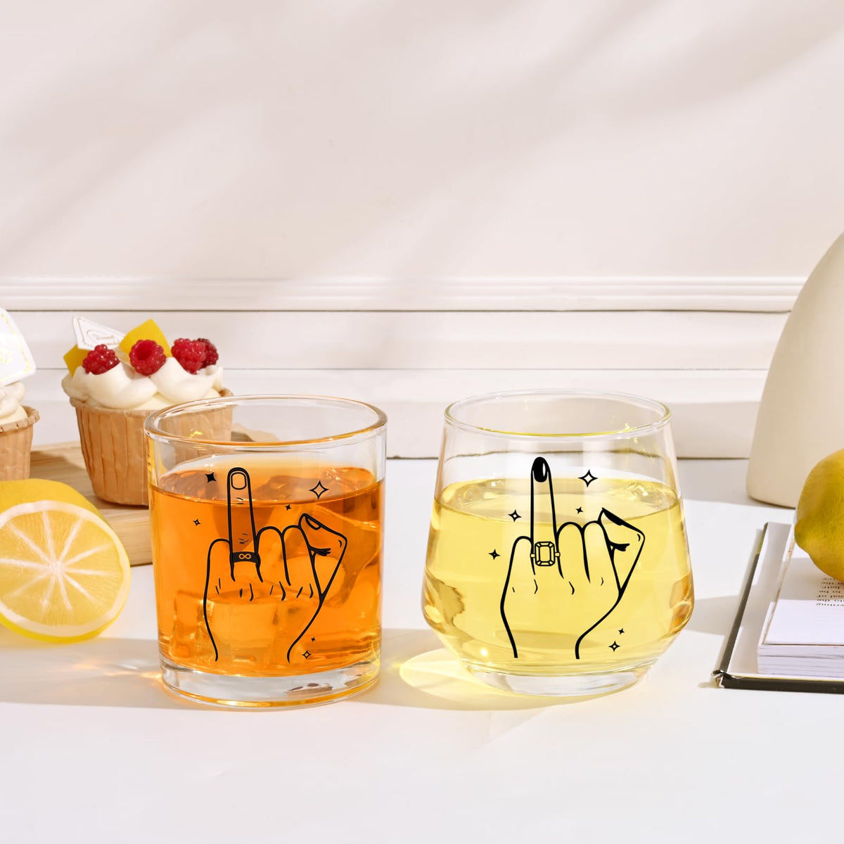Futtumy Table Setting with wine and whisky glasses for everyday dining