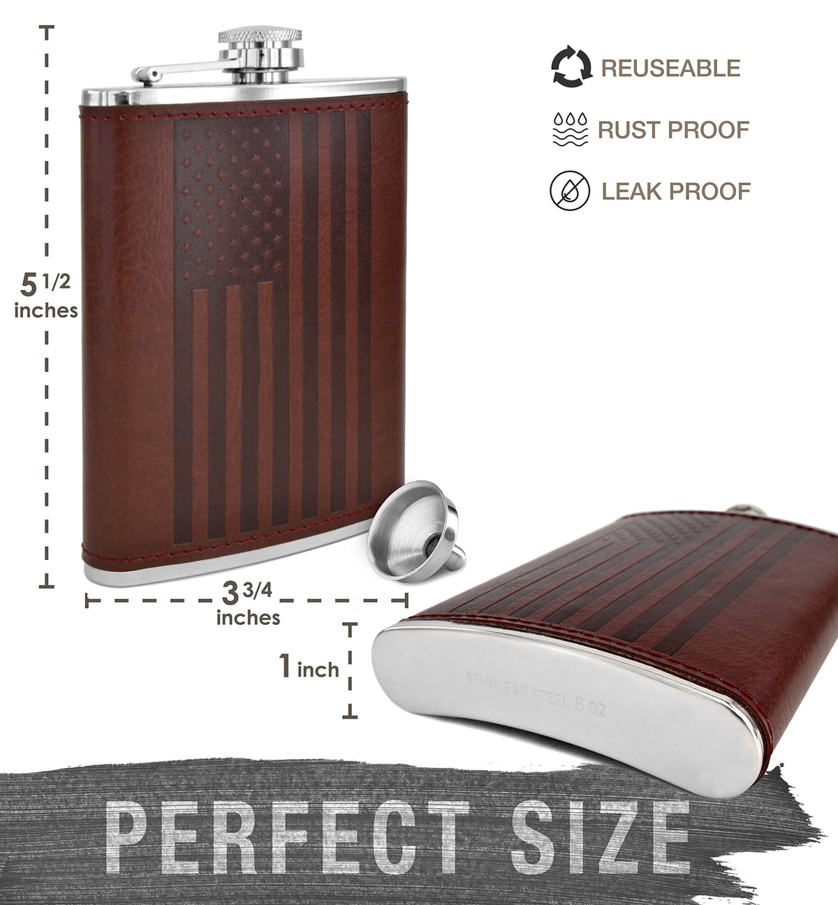 Future Hydrate compact 8oz flask ideal for travel and hiking