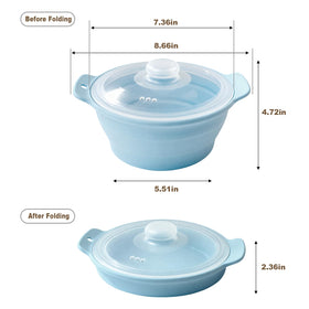 FUYXINGXY blue lid view with vent holes for safe steam release.