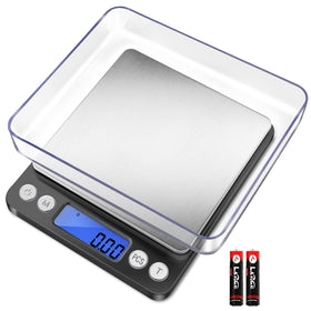 Fuzion digital gram scale with two trays, front view, precise measurements for jewelry prep