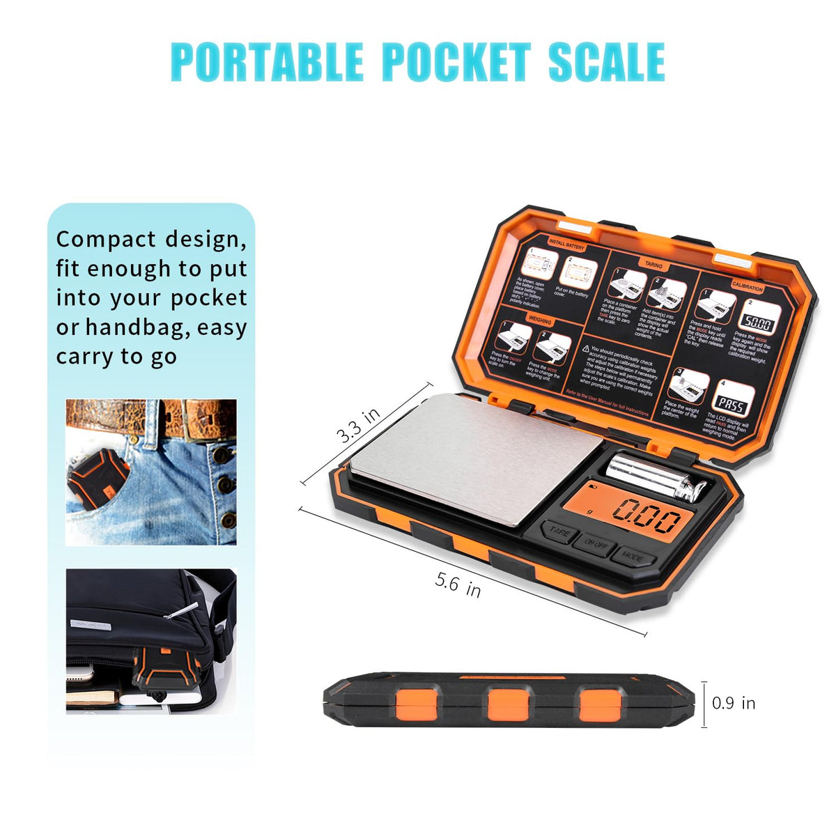Unit switch on the Fuzion scale for six weighing options