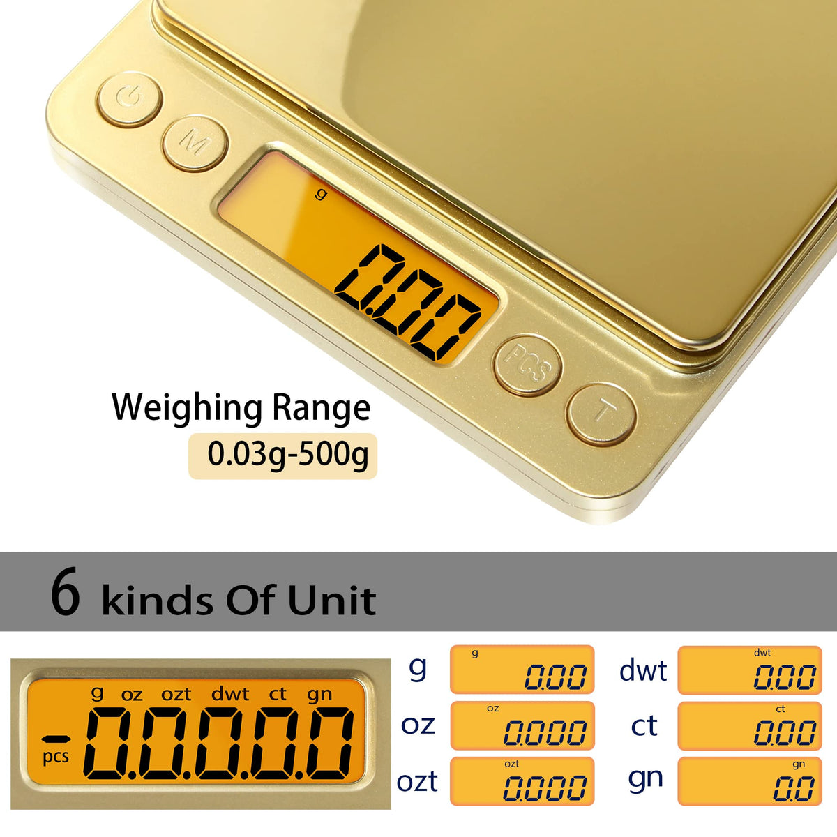 Fuzion Digital Scale precision readout highlights gram and ounce accuracy for gems.