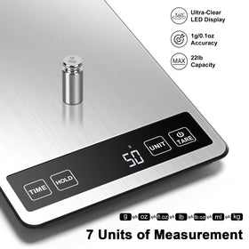 Fuzion Food Scale large platform fits bigger bowls for versatile weighing