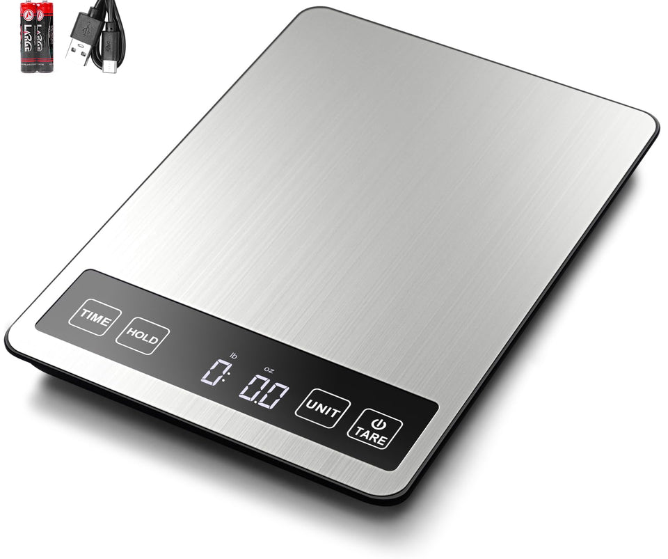 Fuzion Food Scale with tempered glass top for precise meal prep