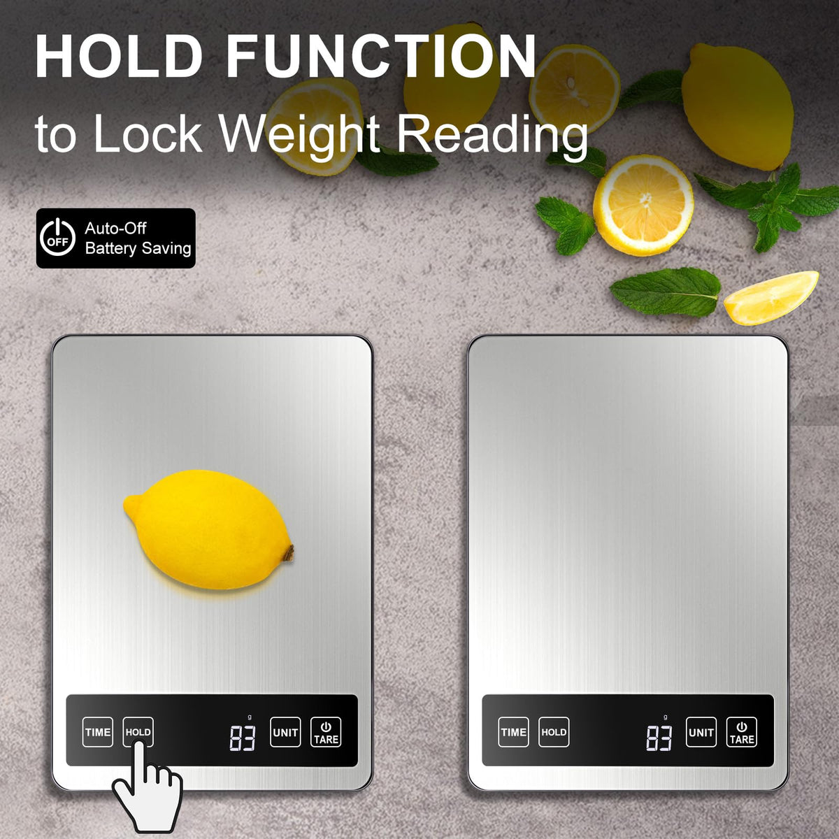 Fuzion Food Scale integrated timer tracks cooking and baking moments
