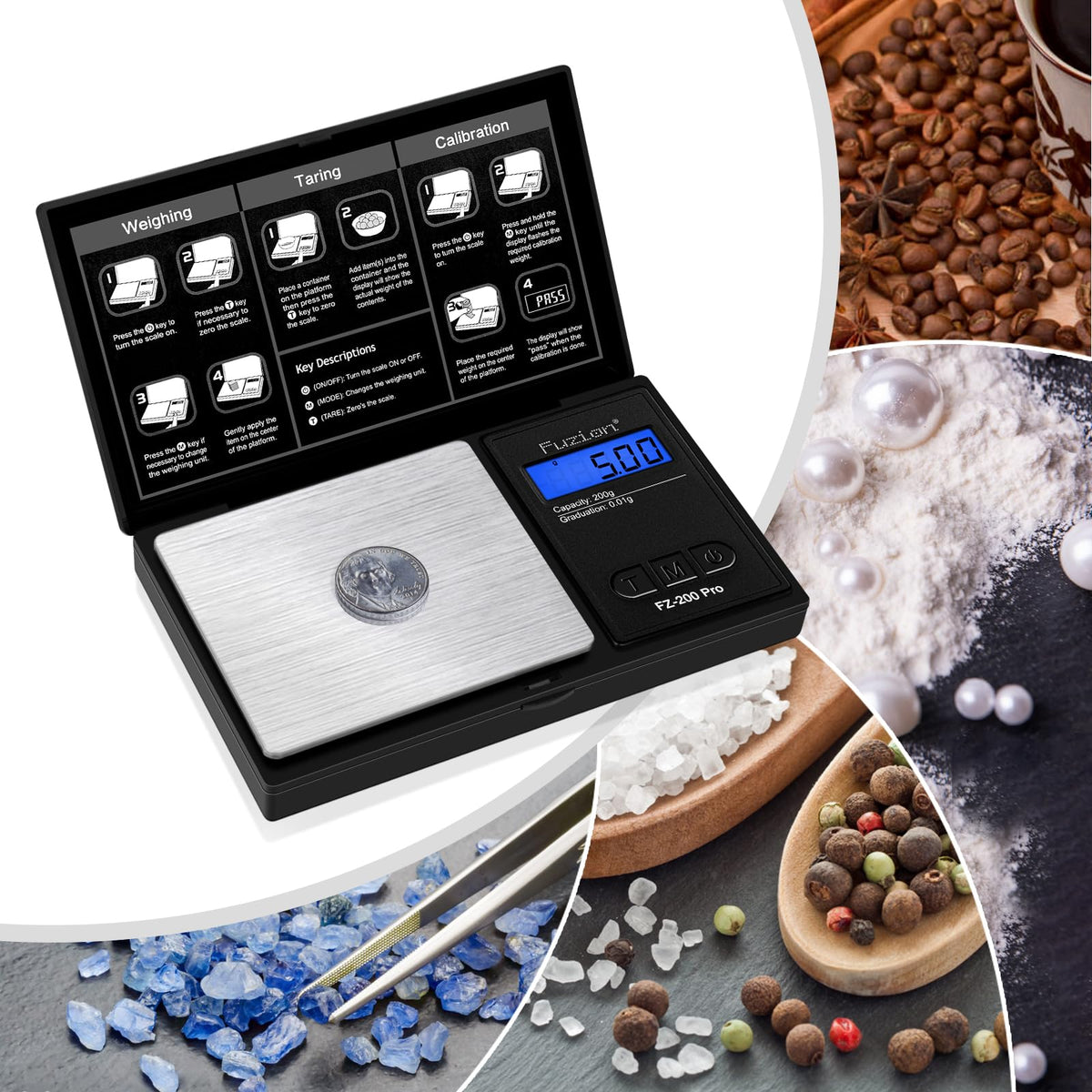 Fuzion Gram Scale ideal for kitchen use and spice weighing