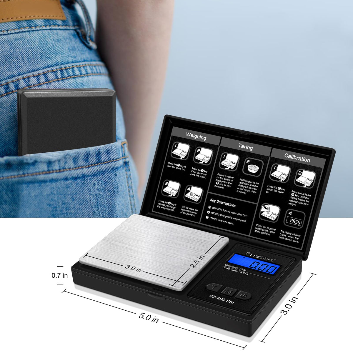 Fuzion Gram Scale weighing jewelry and small items with care