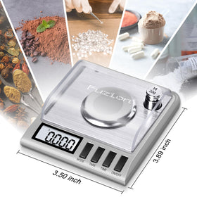 Fuzion scale with calibration weights included for quick on-site accuracy checks.
