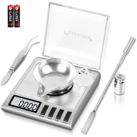 Fuzion milligram scale with compact design enables precise readings on the go.