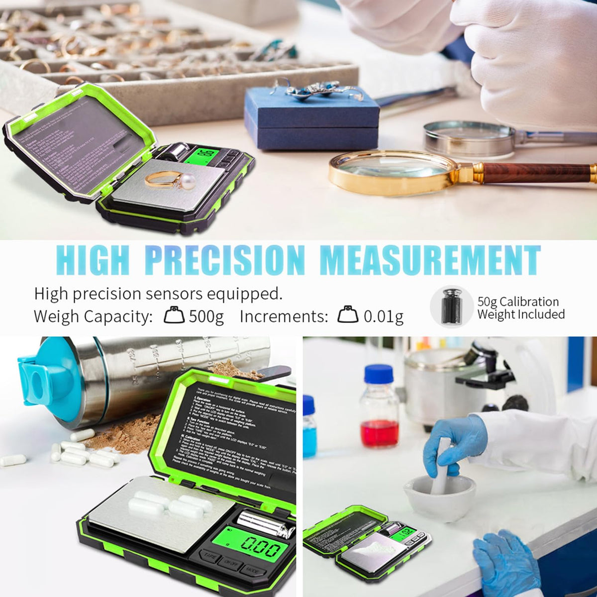 Compact lid on the Fuzion scale provides portable weighing protection