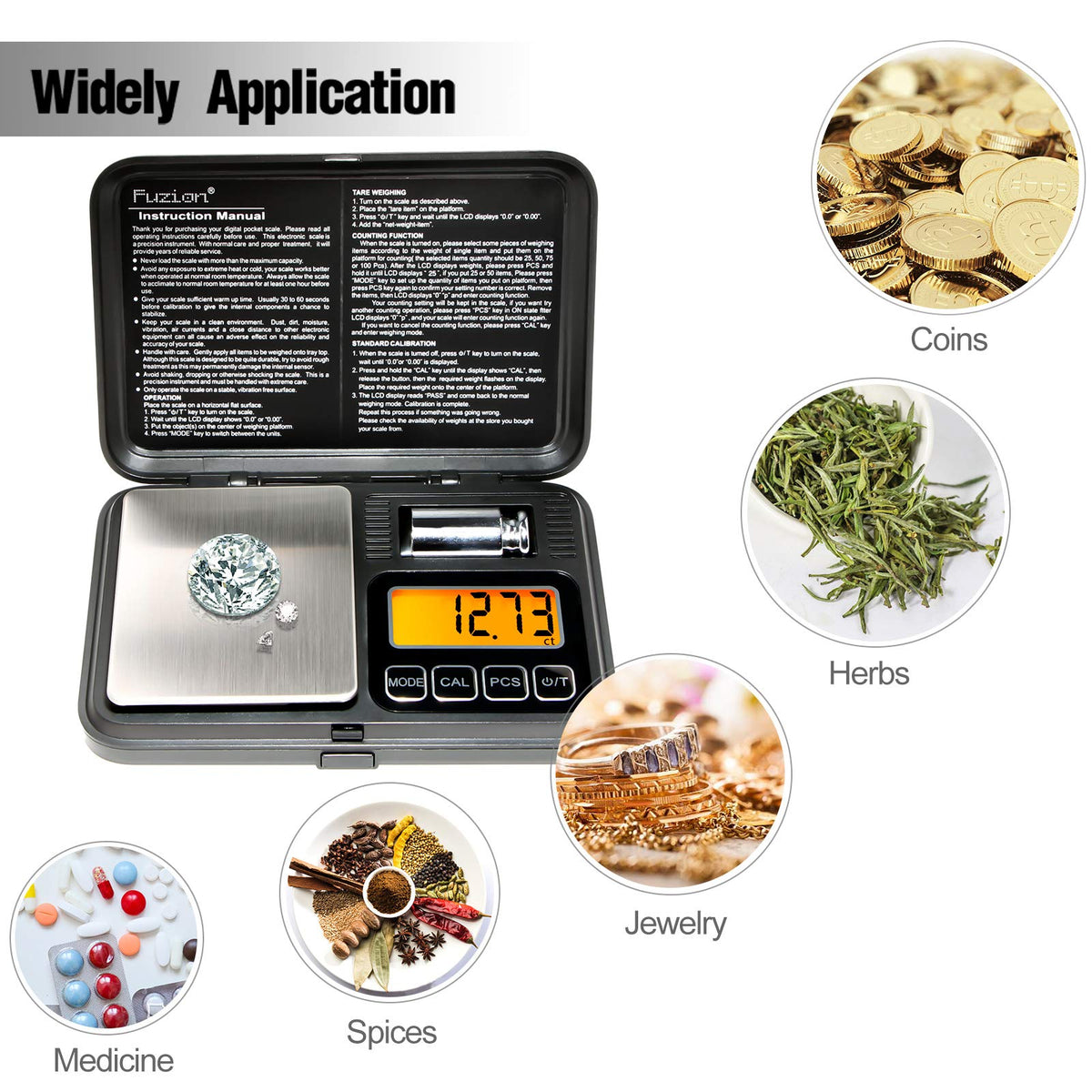 Fuzion pocket scale durable ABS shell protects against daily wear.
