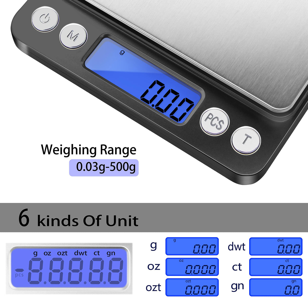 Fuzion scale with two trays included for organized weighing