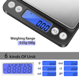 Fuzion scale with two trays included for organized weighing