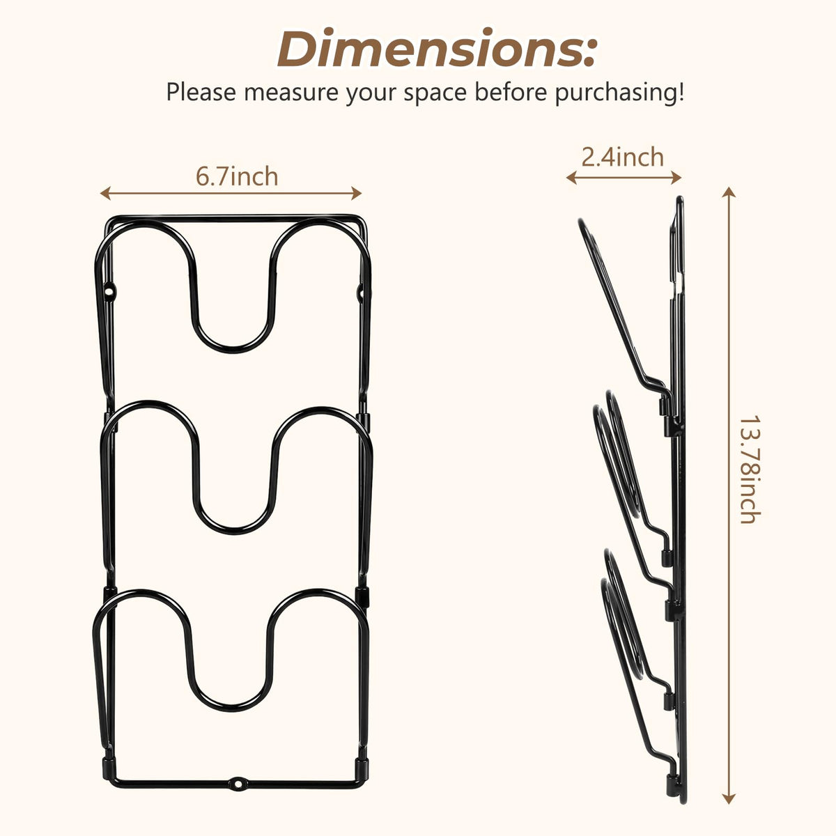 Fvellix adhesive mount allows damage-free installation on walls or doors