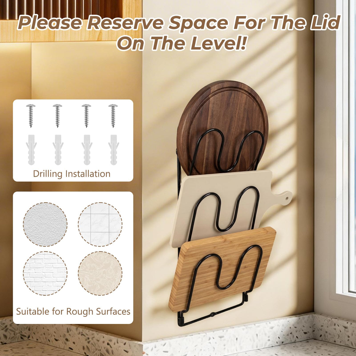 Fvellix secure-u-slot design grips diverse lid handles for stable storage