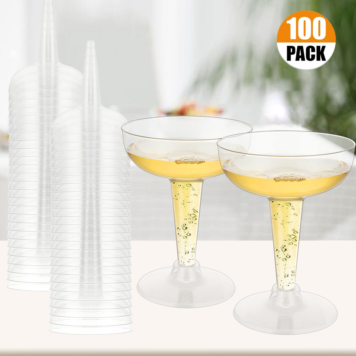FVIEXE champagne tower-ready cups for elegant display at parties.