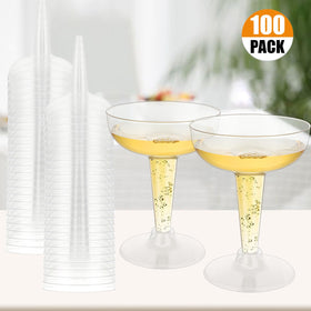FVIEXE champagne tower-ready cups for elegant display at parties.