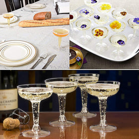 FVIEXE durable disposable coupe cups prevent breakage during high-volume parties.