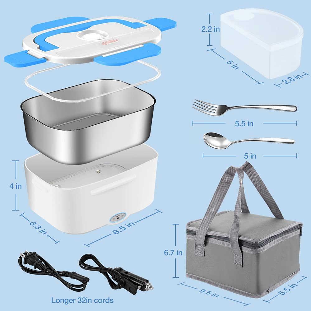 FVW Electric Lunch Box dual 12V/110V cords for car and home use