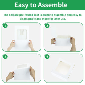 fwipiyo white box with handmade love stickers for decoration