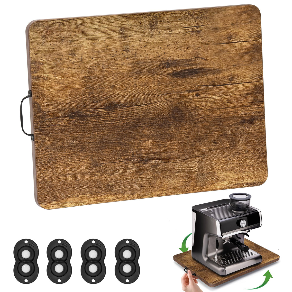 Fxacyem appliance slider with 360-degree rolling tray enabling easy repositioning of heavy kitchen devices