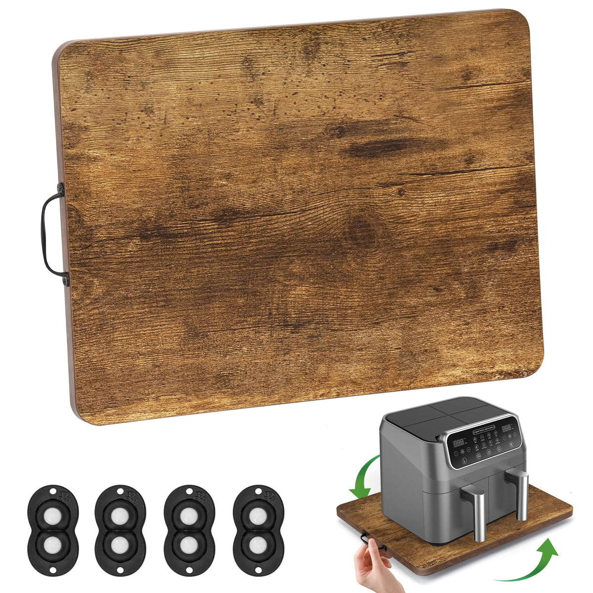 Fxacyem appliance slider in rustic brown eases moving heavy coffee makers