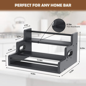 Fxacyem versatile shelf suitable as coffee syrup or spice organizer.