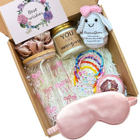 FXK Pink Bunny handmade doll, cuddly keepsake for teen gifting