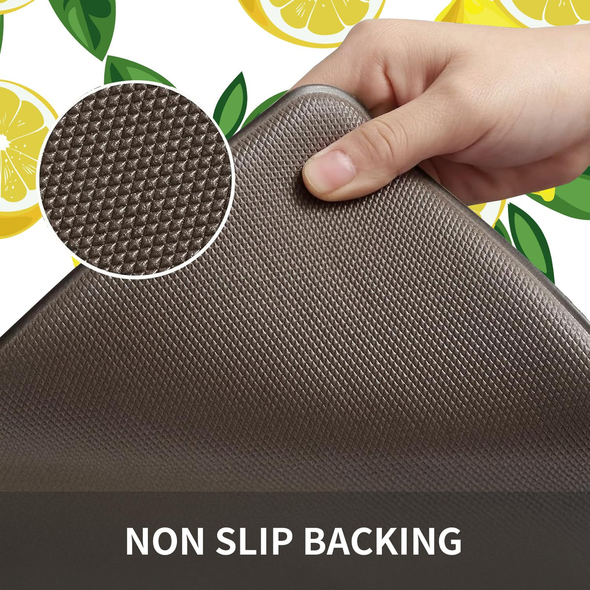 FYATHM Lemon Kitchen Mat durable-construction designed for daily kitchen use
