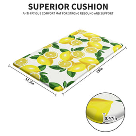 FYATHM Lemon Kitchen Mat waterproof-top protects floors and cleans easily