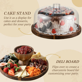 Fyctio 2-in-1 design serves as display or serving tray