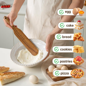 Fyctio acacia wooden spoons easy to clean with warm soapy water.