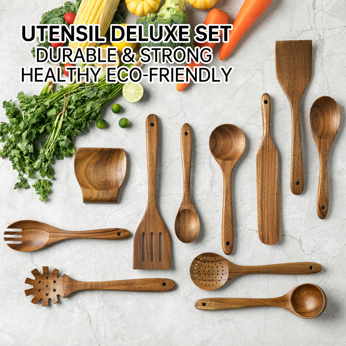 Fyctio acacia wooden spoons are nonstick-friendly with pots and pans.