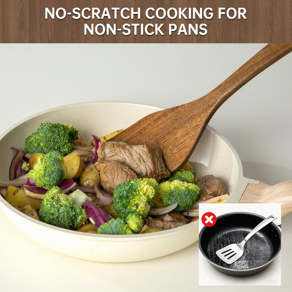 Fyctio acacia wooden spoons spoon rest keeps counters clean after use.