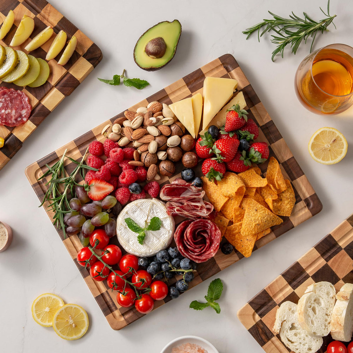 Fyctio storage stand with boards—organized kitchen display and space-saving storage.