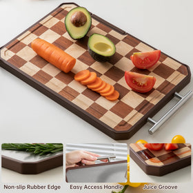 Fyctio built-in knife sharpener and rotating holder save countertop space