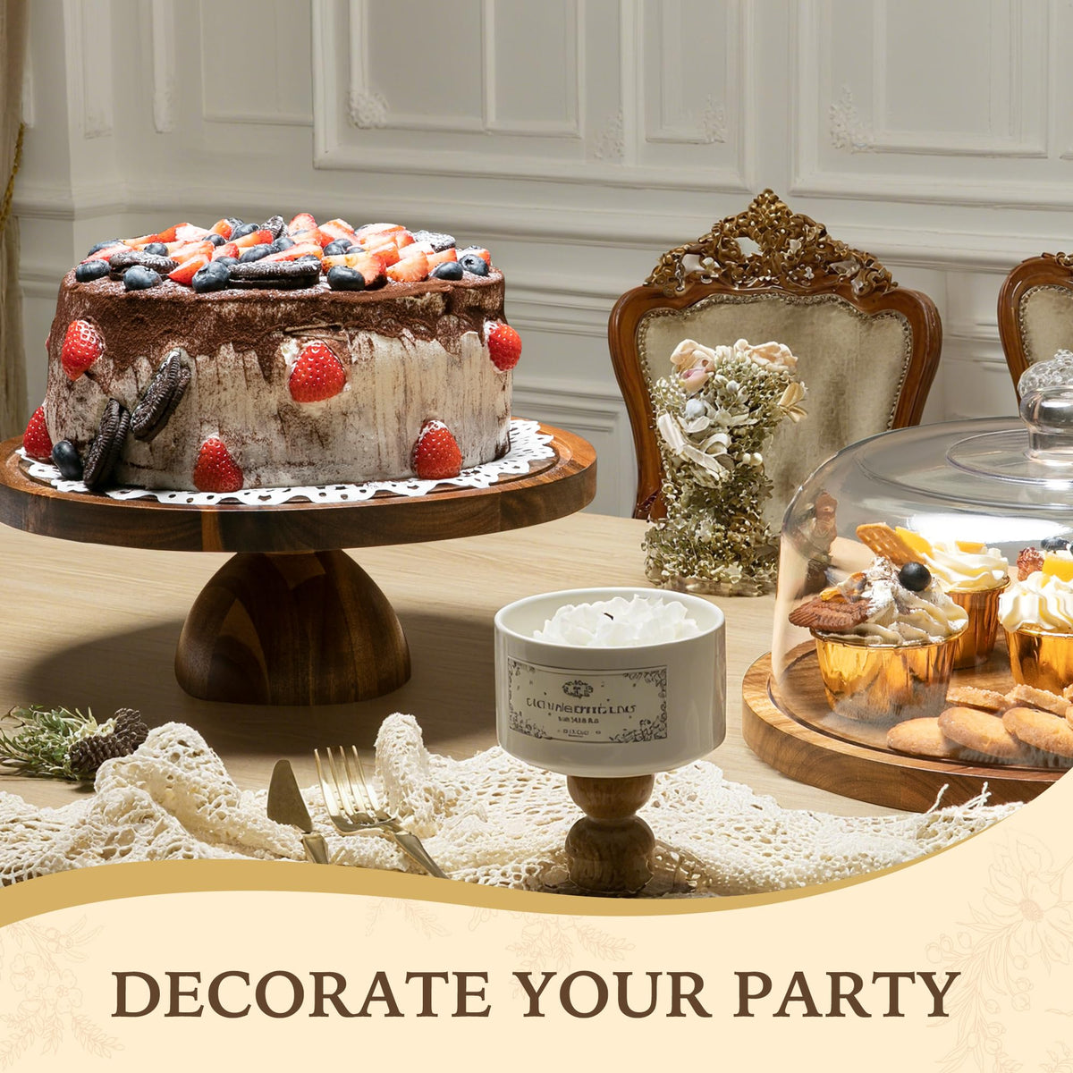 Fyctio durable acrylic and wood construction blends with decor