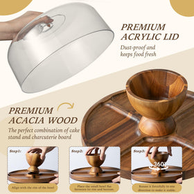 Fyctio removable center bowl for easy cleaning and reconfiguration