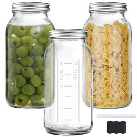 FyndraX 64oz wide-mouth mason jar ready for canning and bulk storage.