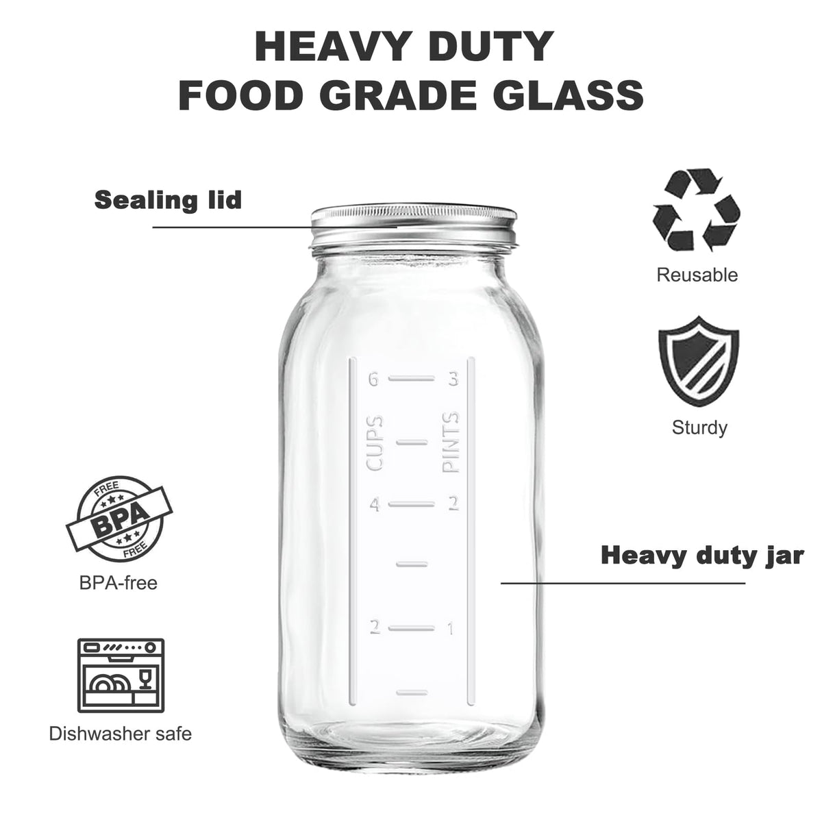 FyndraX heavy-duty glass construction stands up to daily kitchen use.