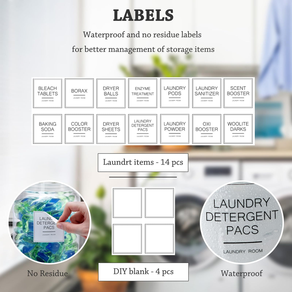 FyndraX label and scoop kit helps quick item identification.