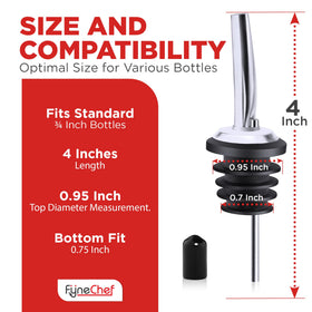 FYNECHEF pour spouts are easy to clean with the included brush for busy nights