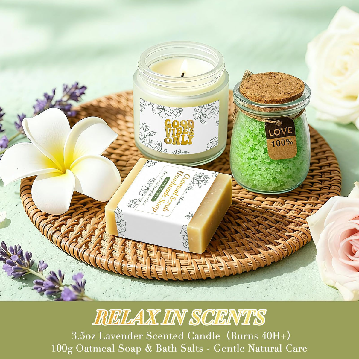 Fyroax bath salts offer soothing relaxation after surgery.